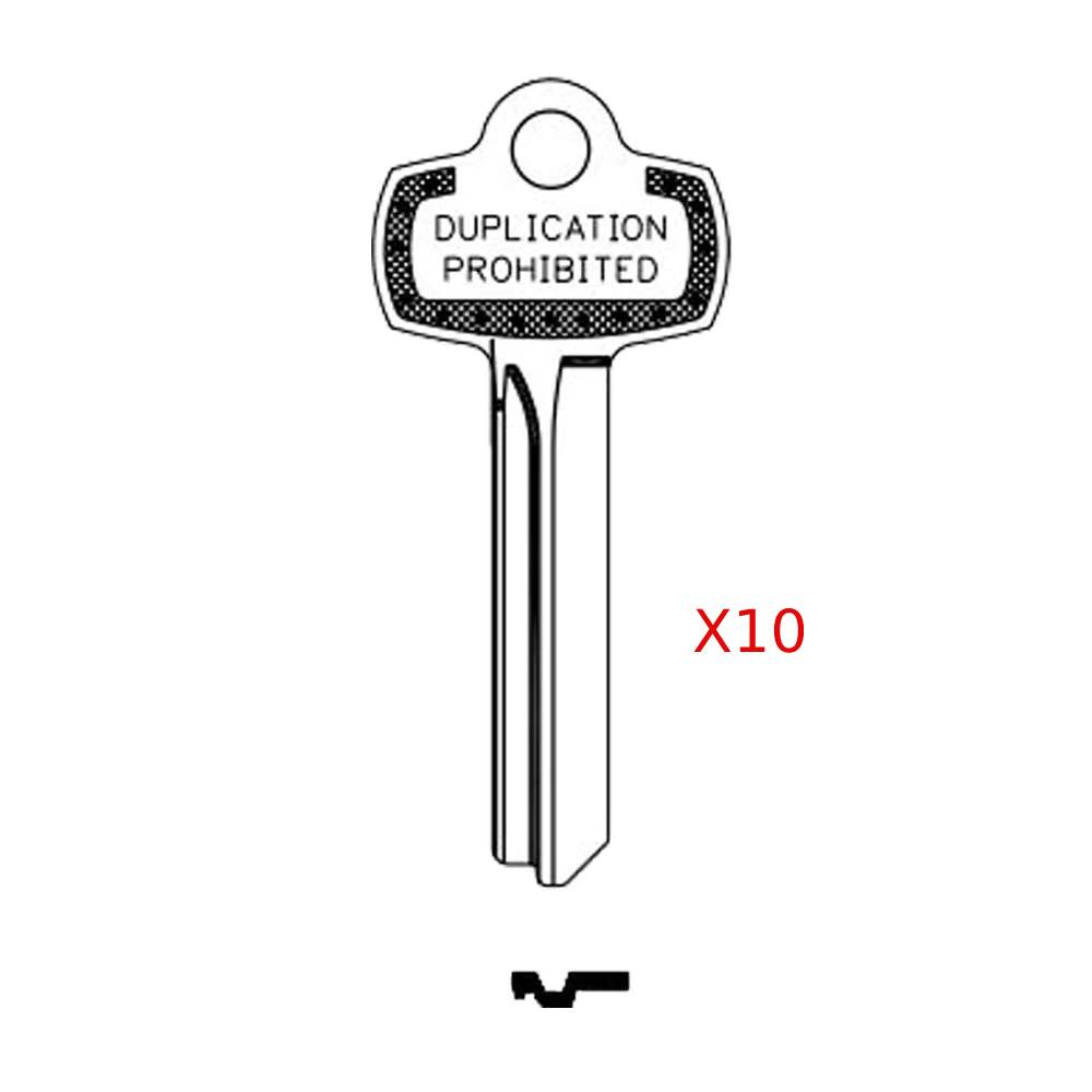 JMA BES-1DS / 1A1E1 BEST A Keyway - BEST IC Core Key Blank - Duplication Prohibited (Packs of 10)