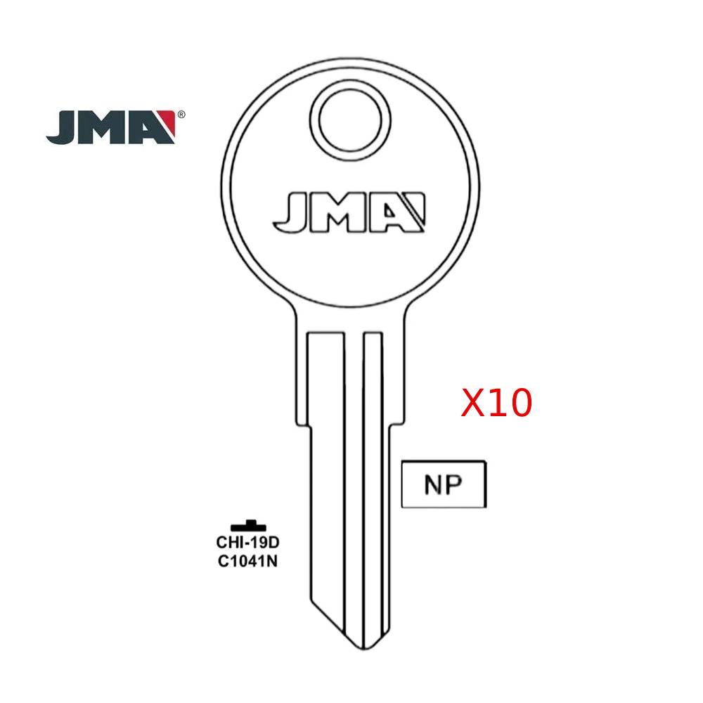 C1041N Chicago Commercial & Residencial Key Blank - C1041N / CHI-19D (Packs of 10)