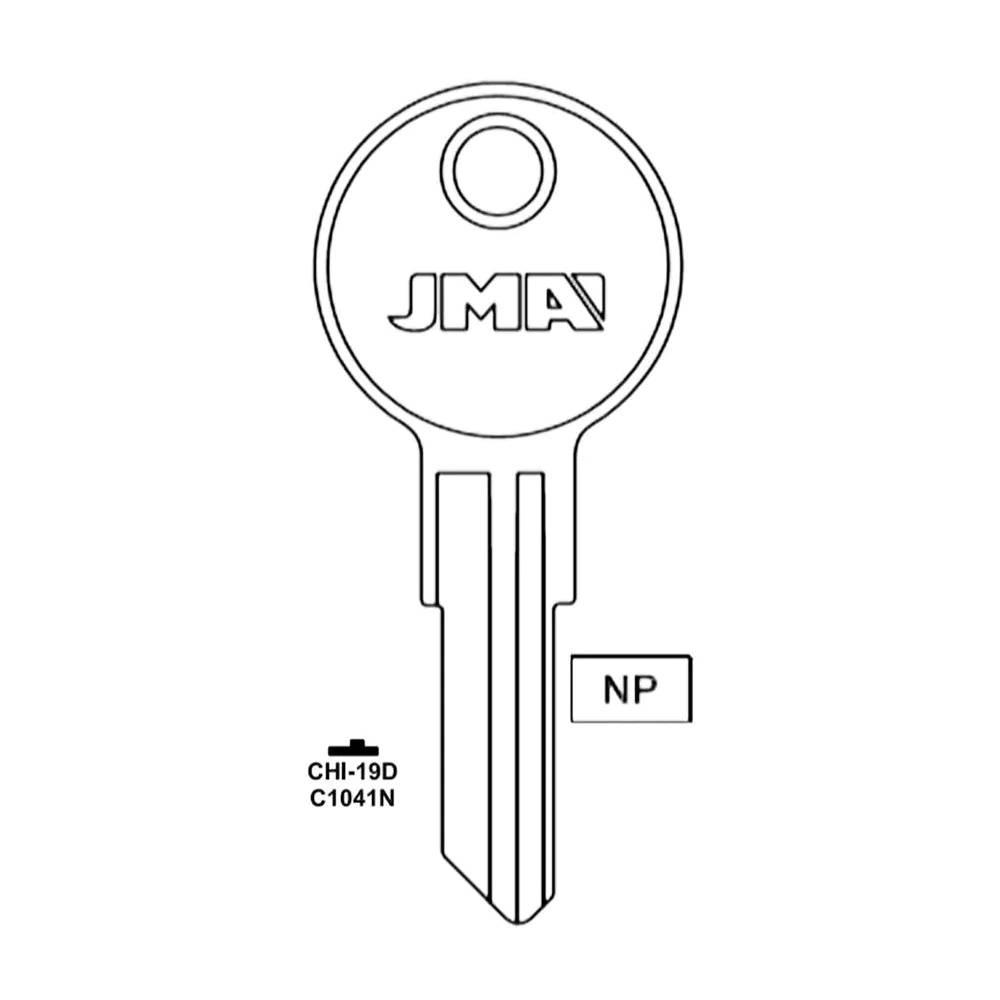 C1041N Chicago Commercial & Residencial Key Blank - C1041N / CHI-19D