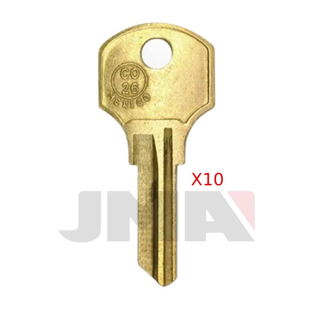 JMA CCL-12E / CO26 / 1000V CCL 6-Wafer Cabinet Key - Brass (Pack of 10)