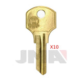 JMA CCL-12E / CO26 / 1000V CCL 6-Wafer Cabinet Key - Brass (Pack of 10)