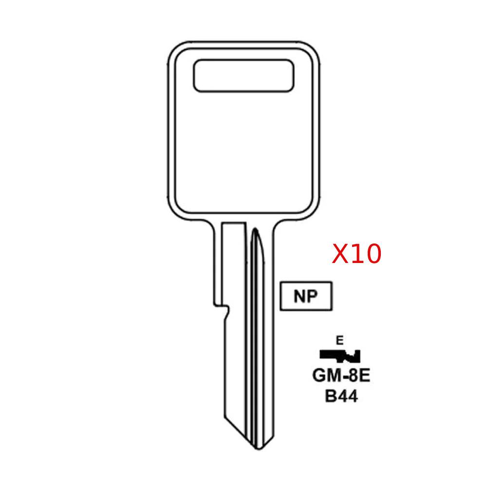 GM Key Blank - B44 / GM-8E (Packs of 10)