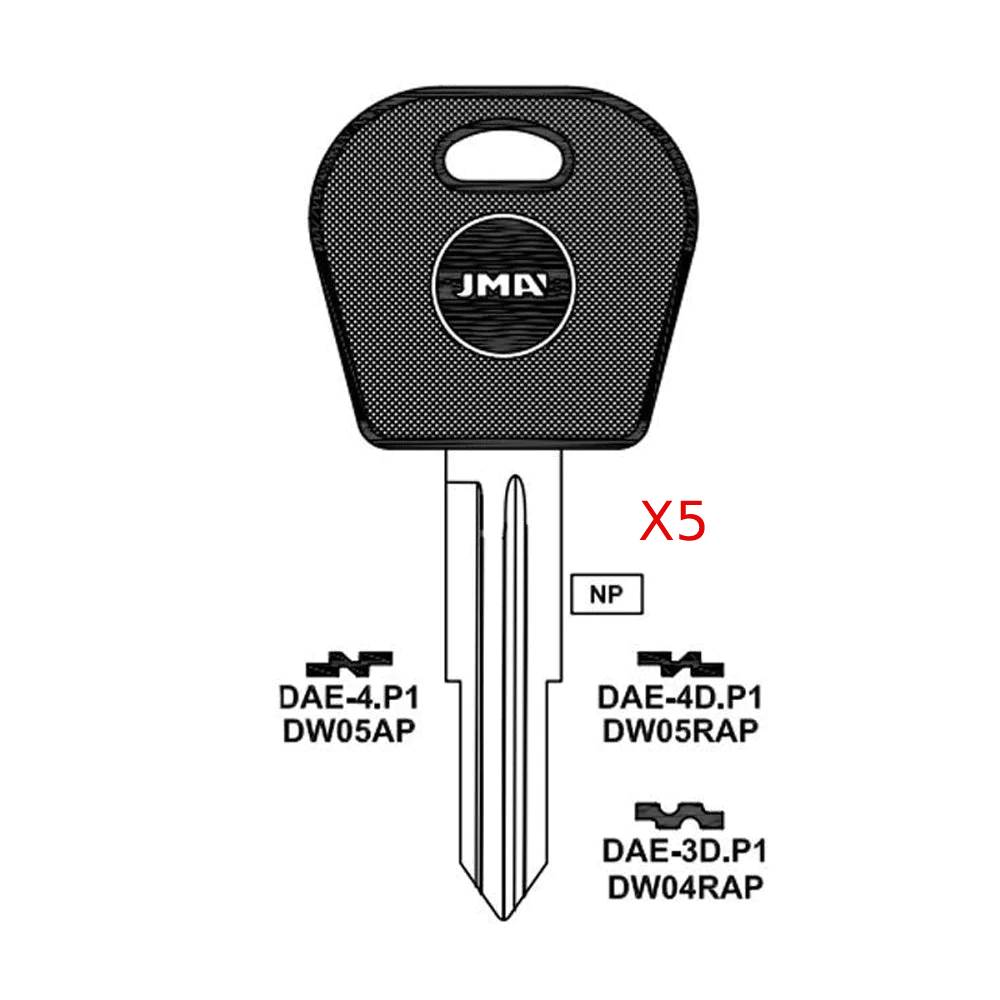 GM Key Blank - DW05AP / DAE-4.P1 (Packs of 5)