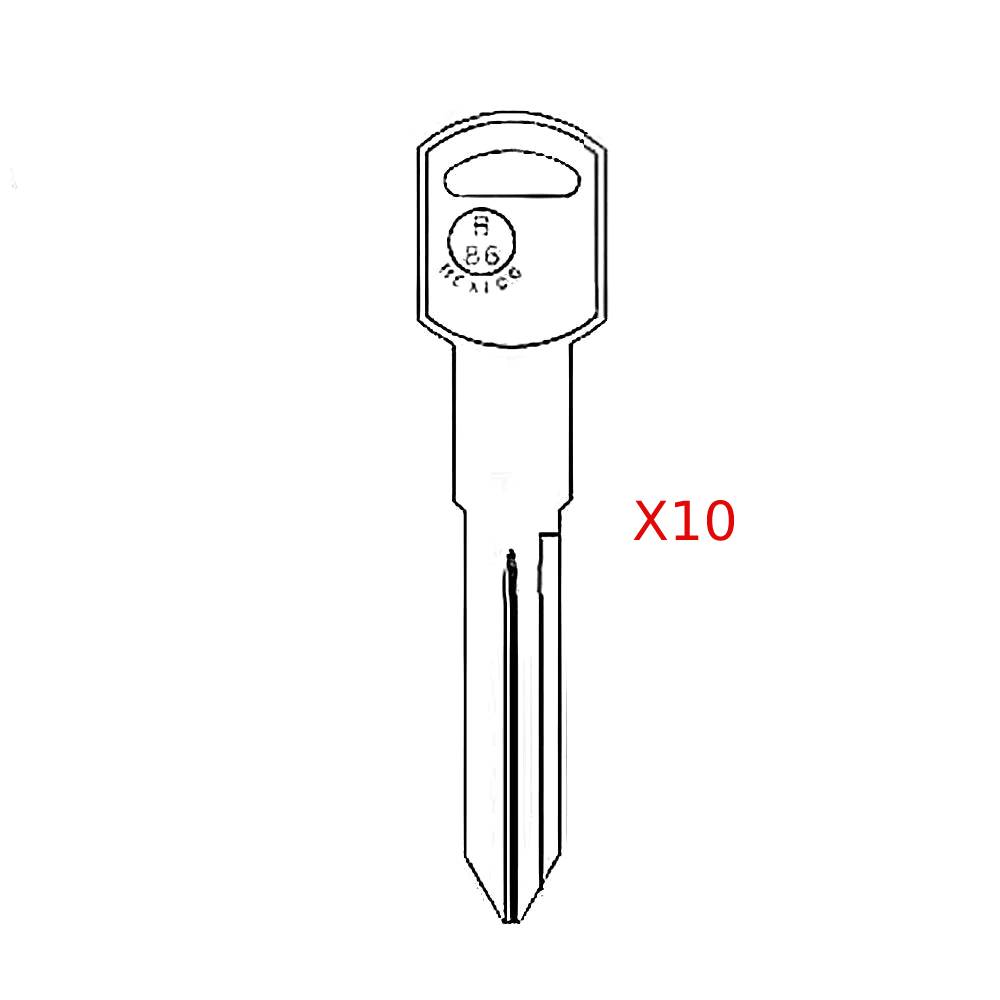 GM Key Blank - B86 / GM-14E (Packs of 10)