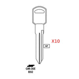 GM Key Blank - B92 / GM-36E (Packs of 10)