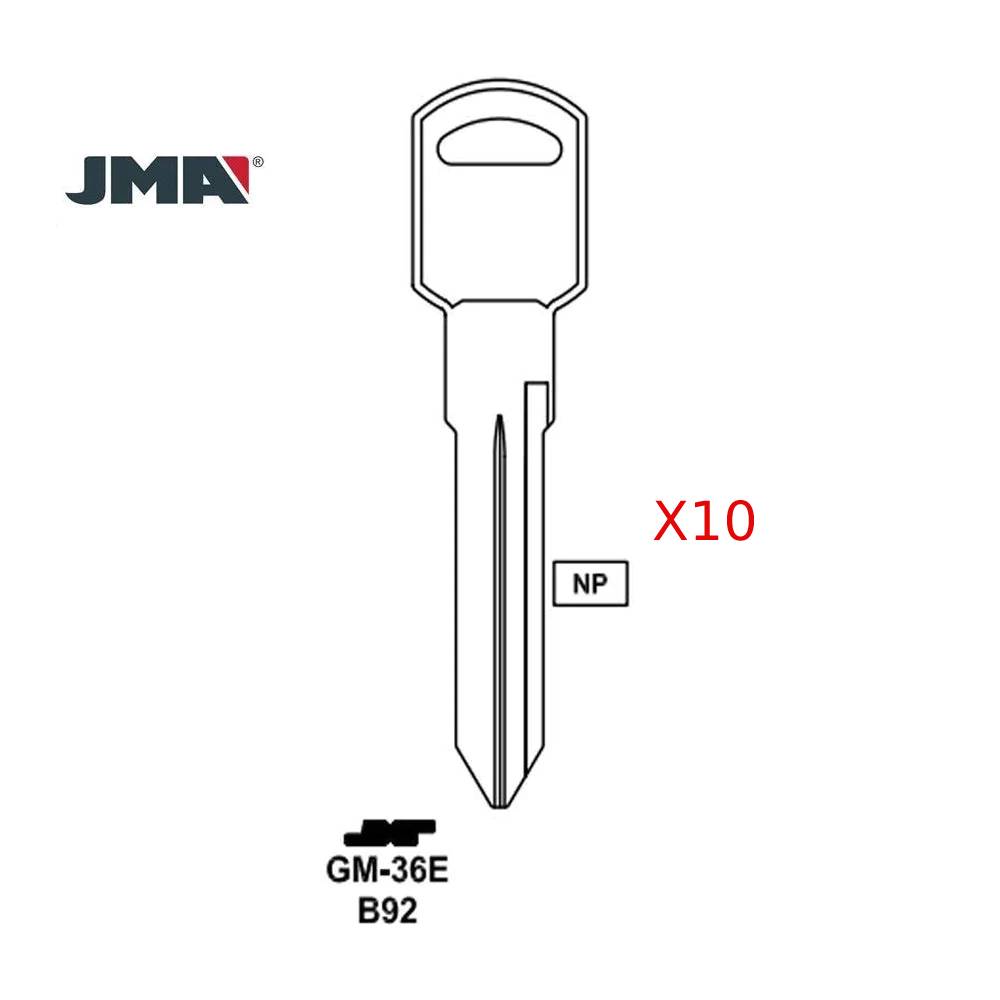 GM Key Blank - B92 / GM-36E (Packs of 10)