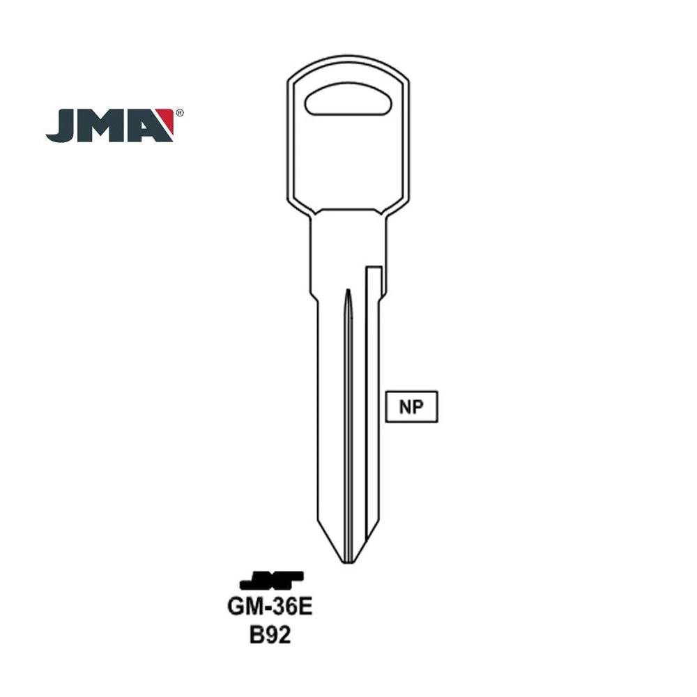 GM Key Blank - B92 / GM-36E