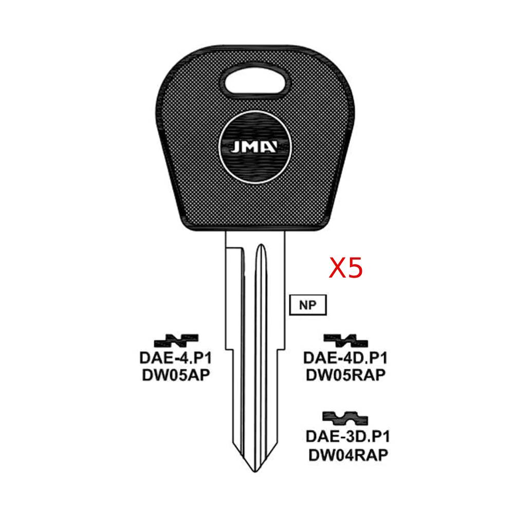 GM Key Blank - DW05RAP / DAE-4D.P1 (Packs of 5)