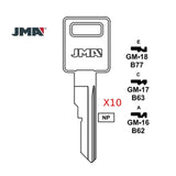 GM Key Blank - B63 / GM-17 (Packs of 10)