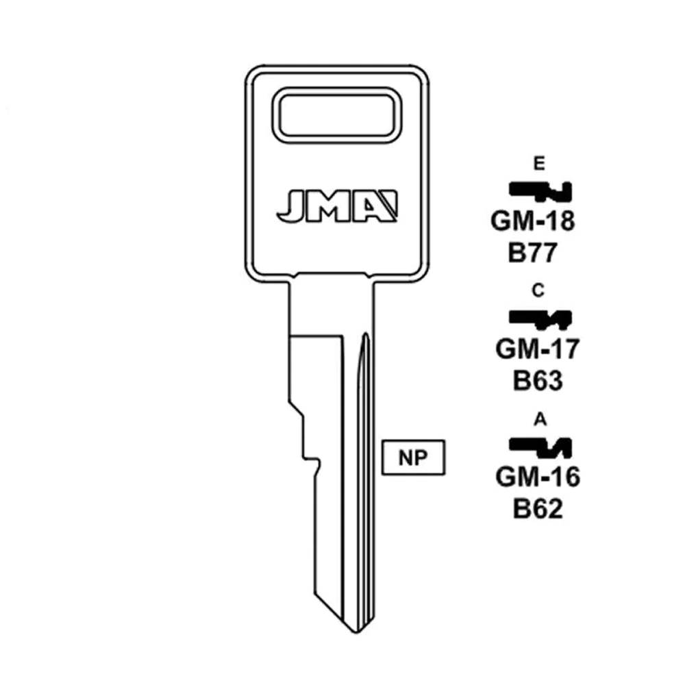 GM Key Blank - B63 / GM-17