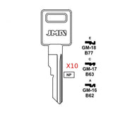 GM Key Blank - B62 / GM-16 (Packs of 10)