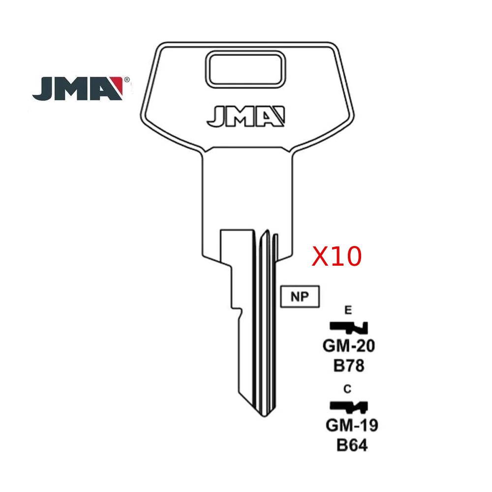 GM Key Blank - B78 / GM-20 (Packs of 10)