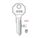 GM H1098LA Key Blank - B10 / GM-32 (Packs of 10)