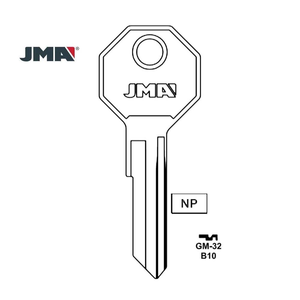 GM H1098LA Key Blank - B10 / GM-32