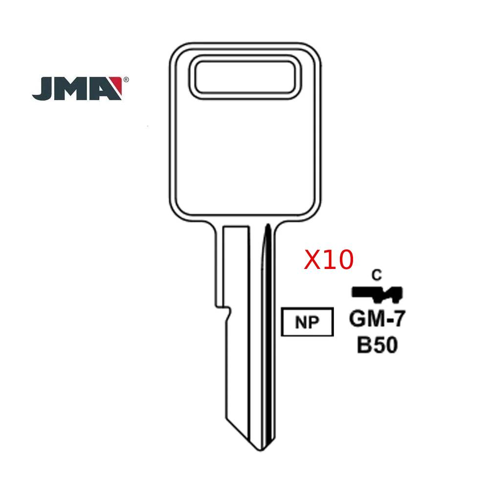 GM Key Blank - B50 / GM-7E (Packs of 10)