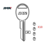 GM Key Blank - B49 / GM-10   (Packs of 10)