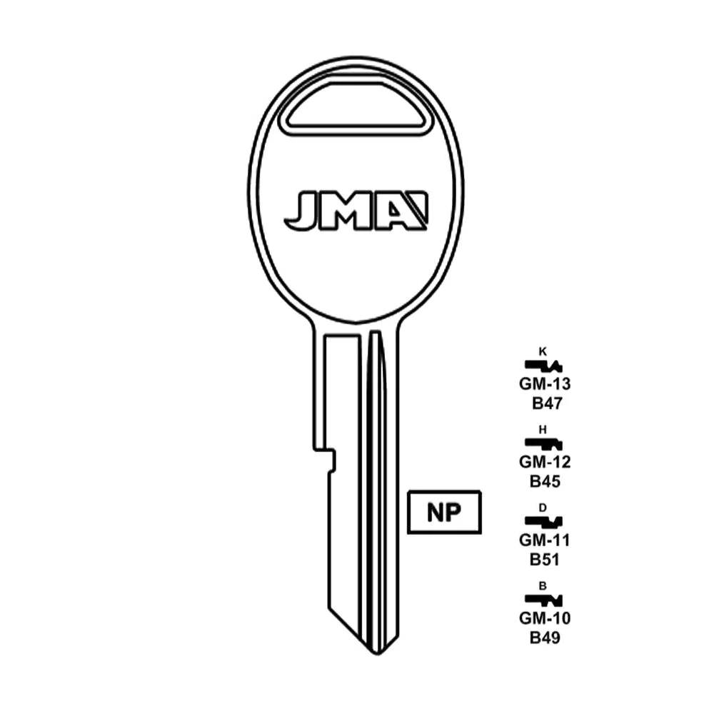 GM Key Blank - B49 / GM-10