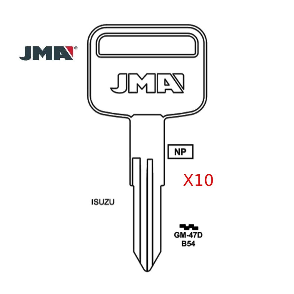 GM Key Blank - B54 / GM-47D  (Packs of 10)