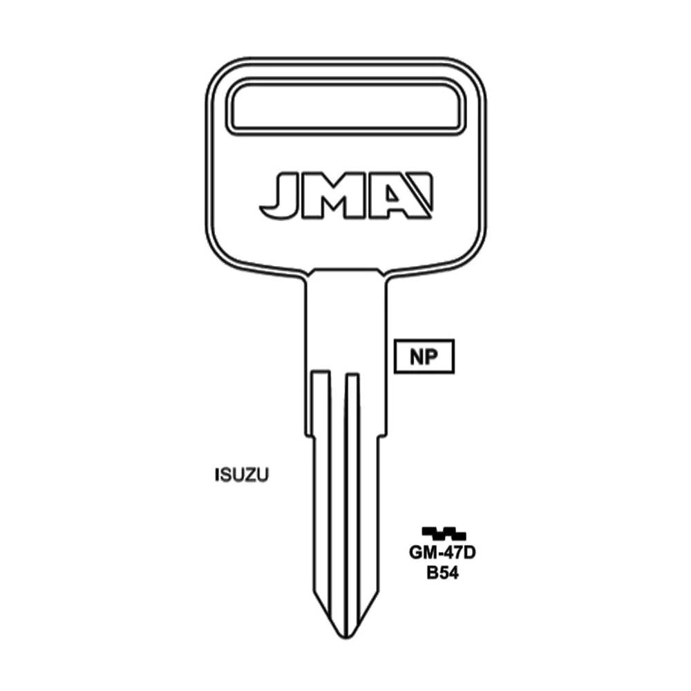 GM Key Blank - B54 / GM-47D