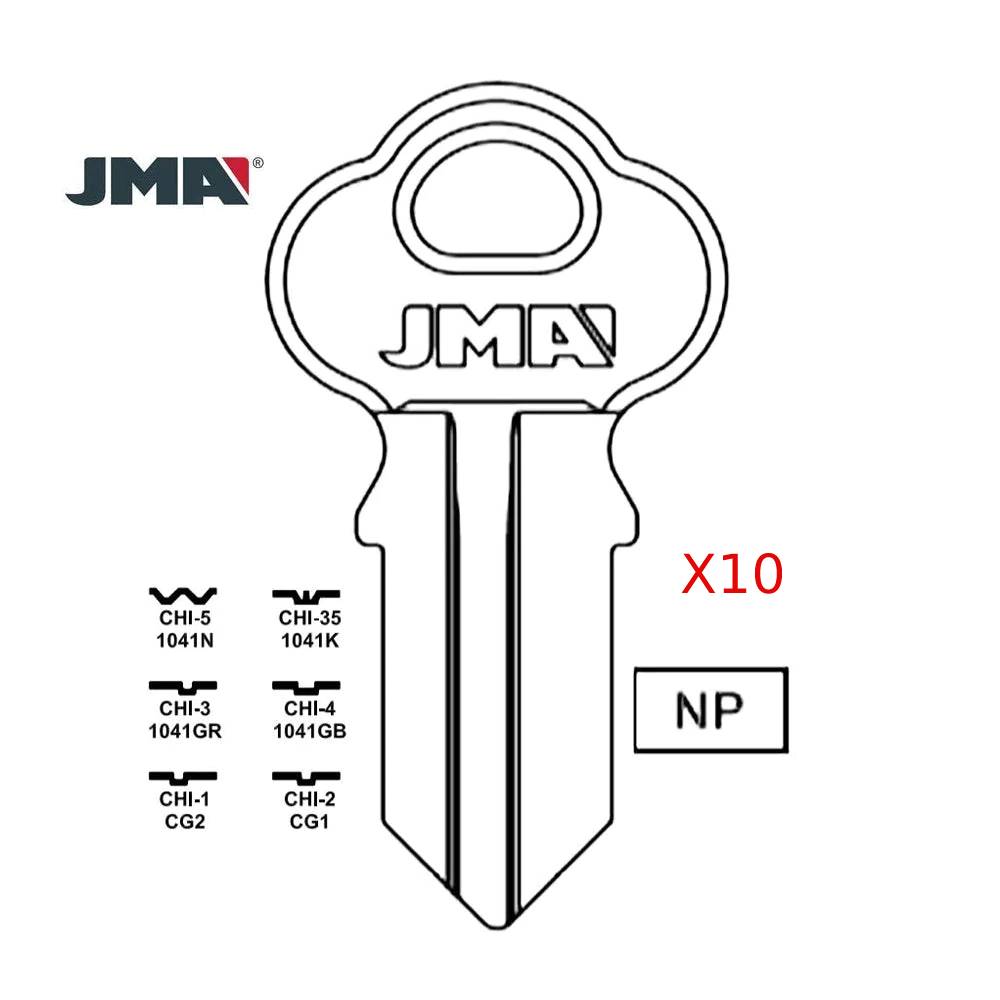 GM 1041G Slideout Key Blank - CG1 / CHI-2  (Packs of 10)