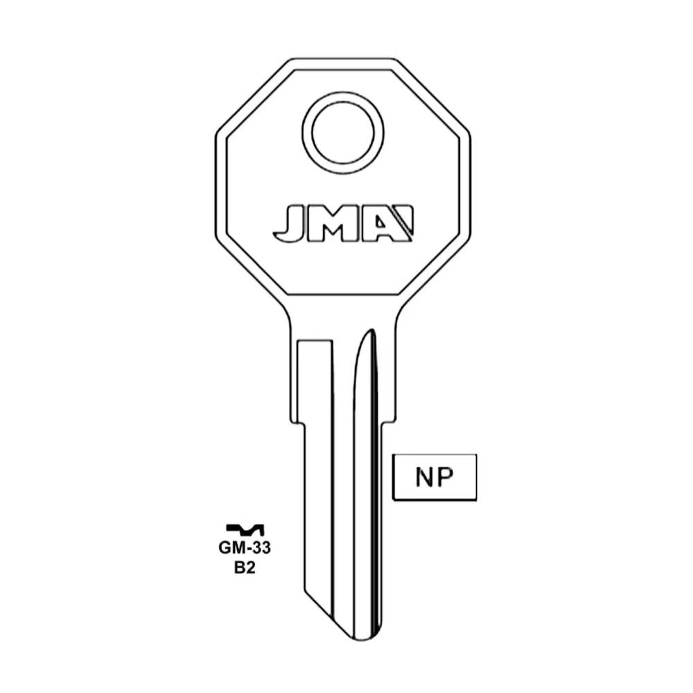 GM Key Blank - H1098M / GM-33