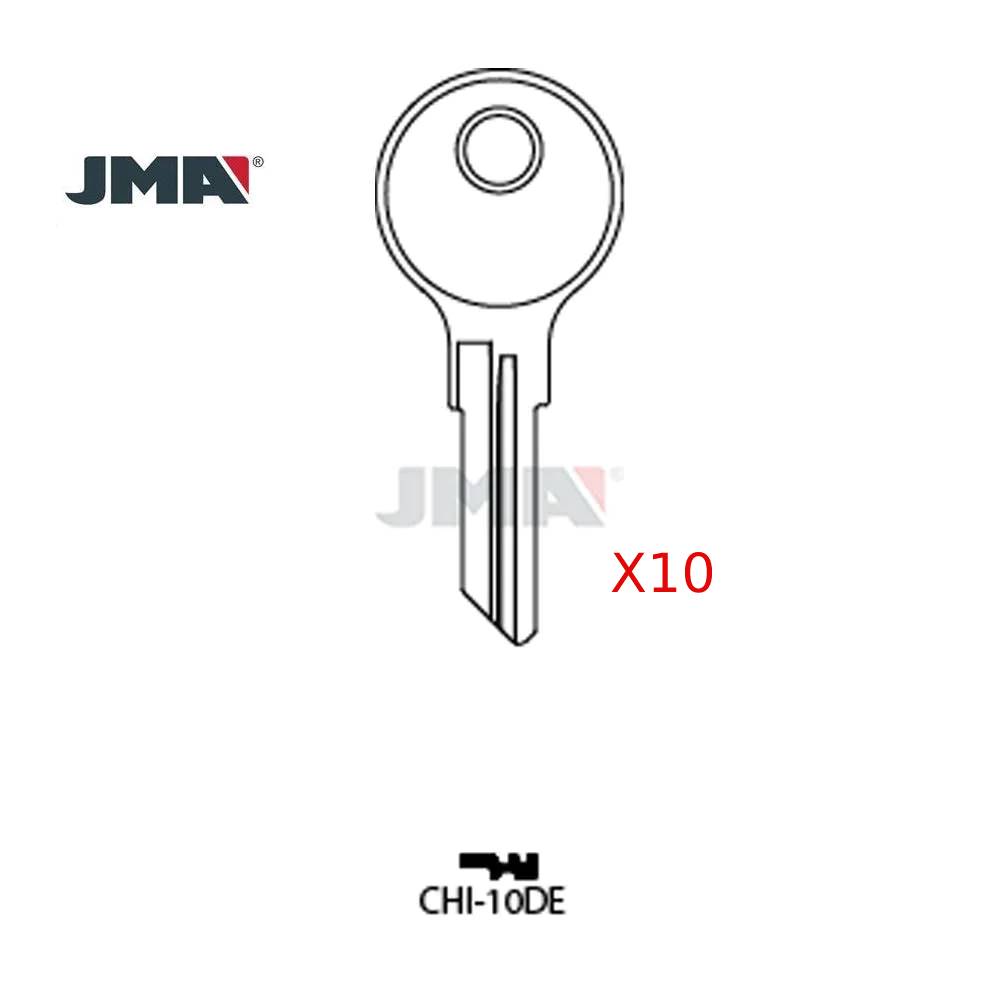 JMA CHI-10DE / AP2 / K102 / 102AM Chicago 6-Wafer Cabinet Key (Pack of 10)