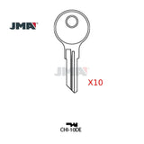 JMA CHI-10DE / AP2 / K102 / 102AM Chicago 6-Wafer Cabinet Key (Pack of 10)