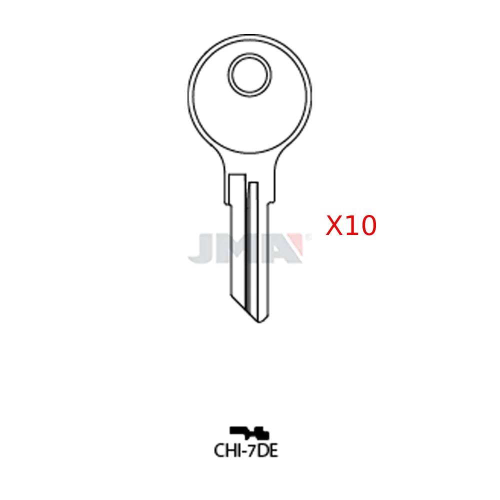 JMA CHI-7DE / AP4 / K104 / 104AM Chicago 6-Wafer Cabinet Key (Pack of 10)