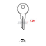 JMA CHI-7DE / AP4 / K104 / 104AM Chicago 6-Wafer Cabinet Key (Pack of 10)