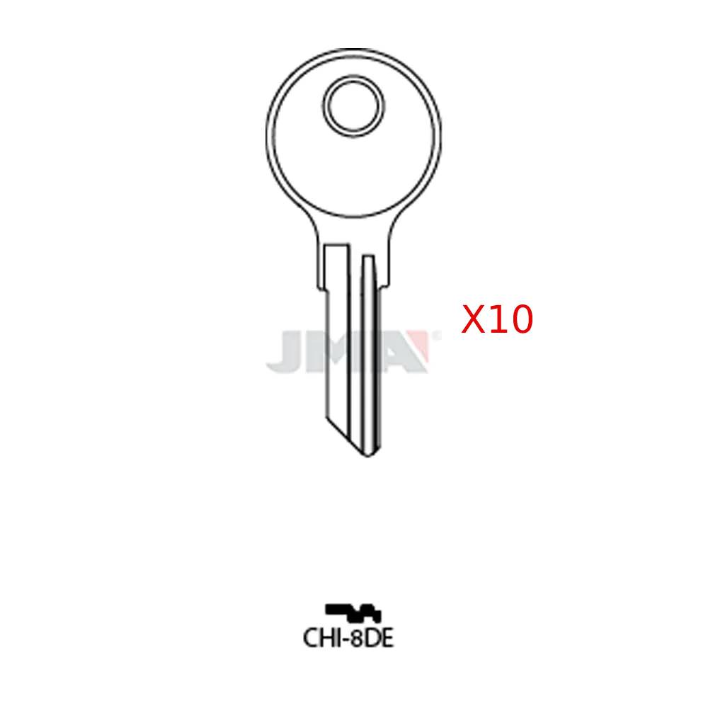 JMA CHI-8DE / AP3 / K103 / 103AM Chicago 6-Wafer Cabinet Key (Pack of 10)