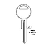 Chrysler Dodge Jeep Key Blank - Y149 / CHR-12E