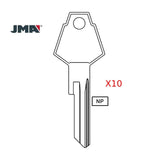 Chrysler Dodge Jeep Key Blank - Y152 / CHR-8E (Packs of 10)