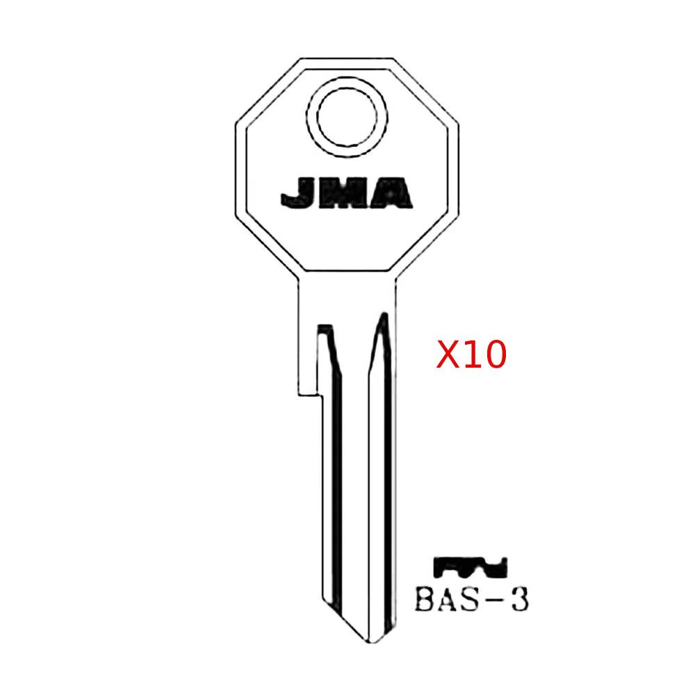 Chrysler Dodge Key Blank - X1199G/ BAS-3 (Packs of 10) - Discontinue