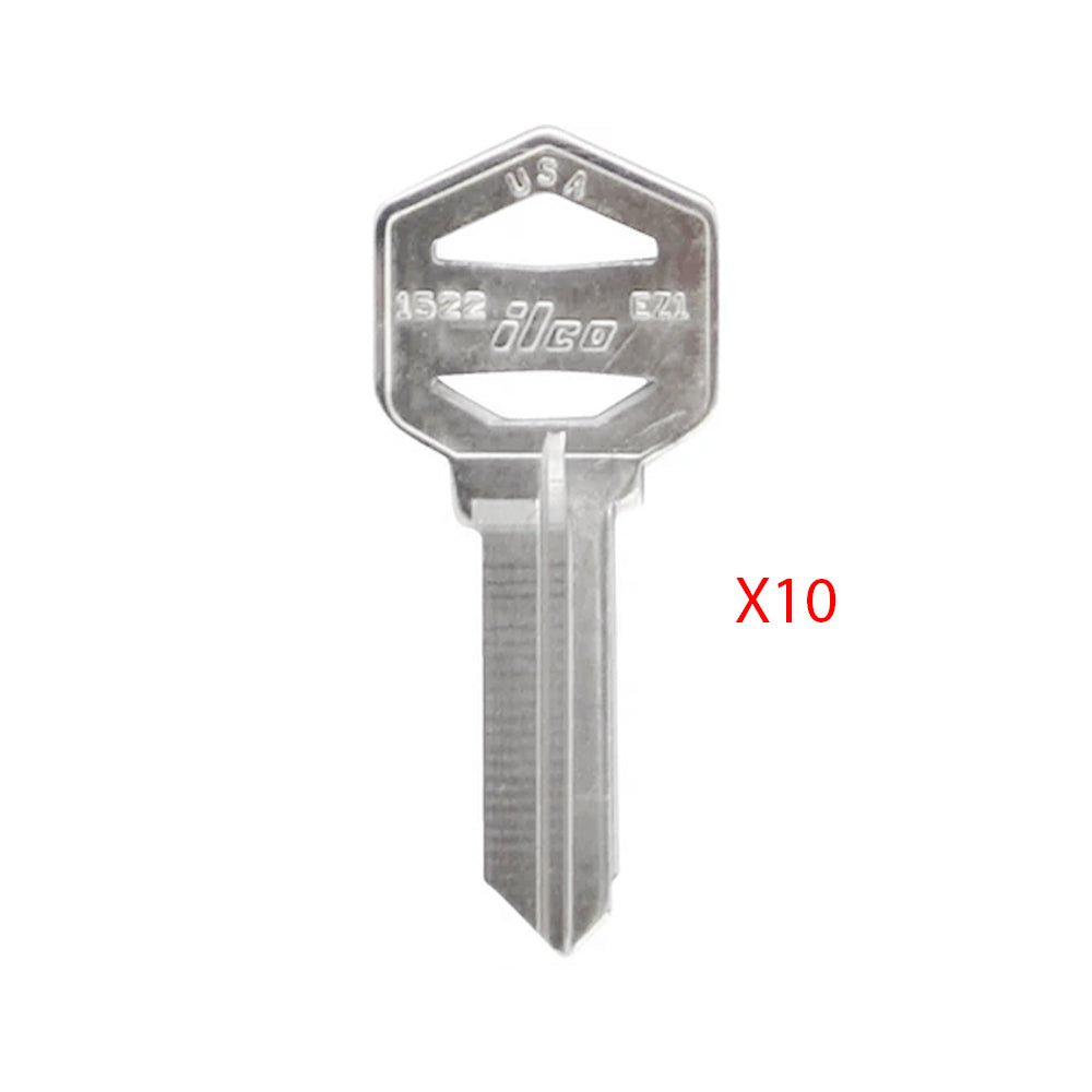 ILCO AL00001132 Donner Kwikset Nickel Plated House Key Blank (Pack of 10)