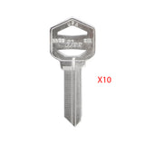 ILCO AL00001132 Donner Kwikset Nickel Plated House Key Blank (Pack of 10)