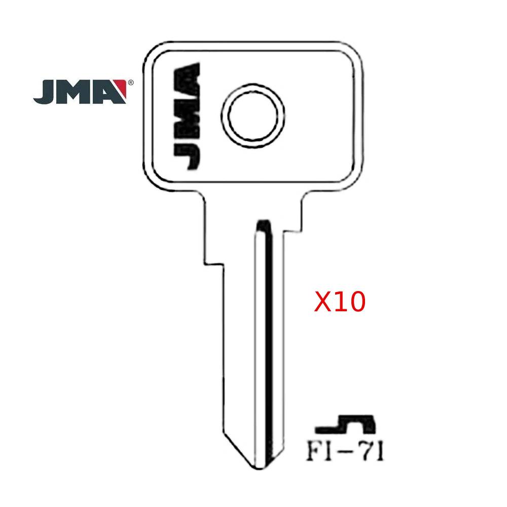 Fiat Key Blank - FT43 / FI-7I (Packs of 10) - Discontinued