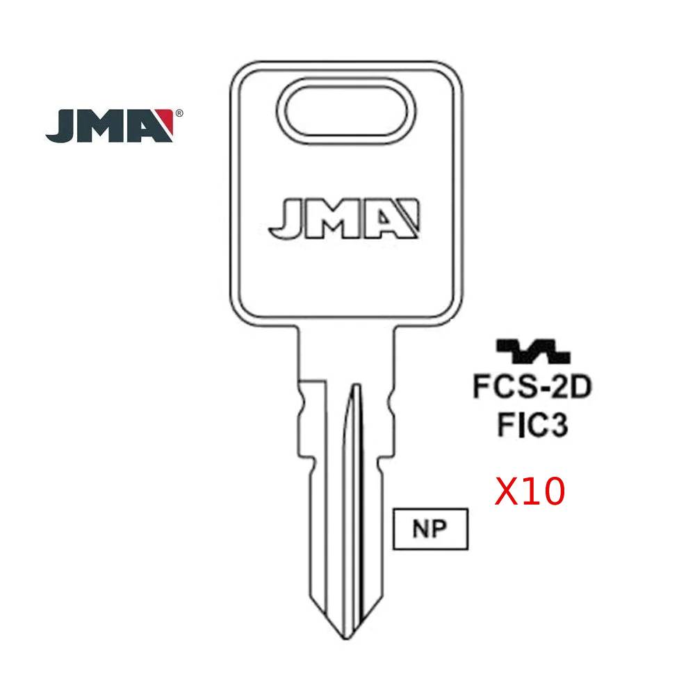 FIC3 Key BlanK - FIC3 / FCS-2D (Packs of 10)