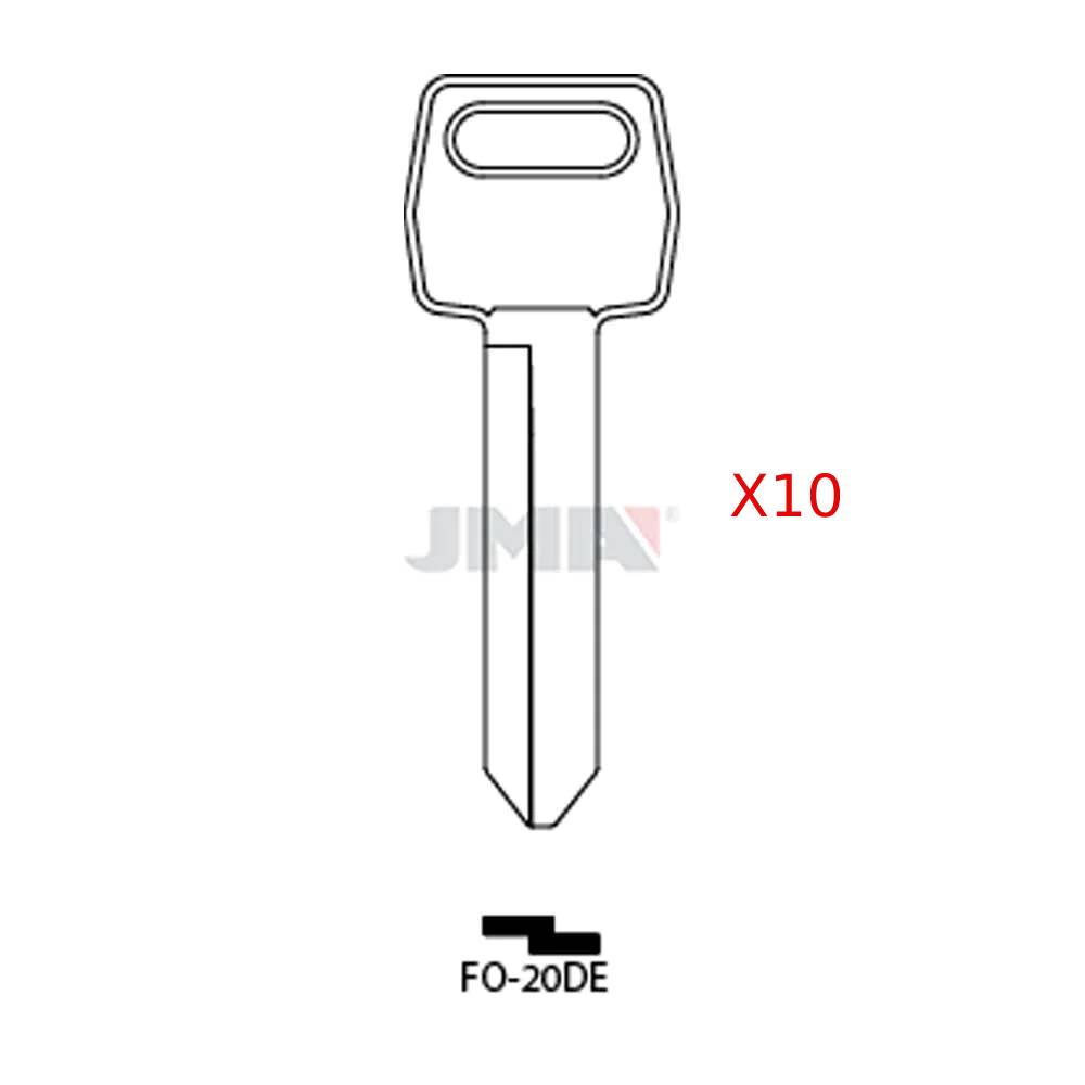 JMA FO-20DE Ford / Lincoln / Mercury / Mazda H54 Metal Key (Pack of 10)