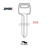 JMA FO-20DE Ford / Lincoln / Mercury / Mazda H54 Metal Key (Pack of 10)