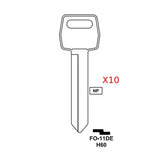 Ford Lincoln Mercury Key Blank - H60 / FO-11DE (Packs of 10)