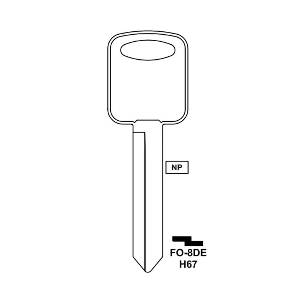 Ford Mercury Key Blank - H67 / FO-8DE