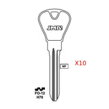 Ford Key Blank - H70 / FO-12  (Packs of 10)