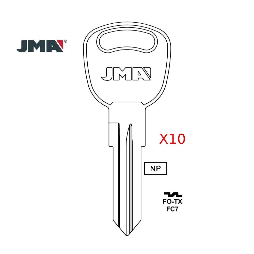 Ford Jaguar Mercury Key Blank - FC7 / FO-TX (Packs of 10)