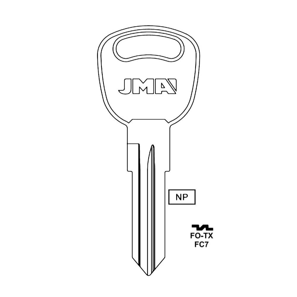 Ford Jaguar Mercury Key Blank - FC7 / FO-TX