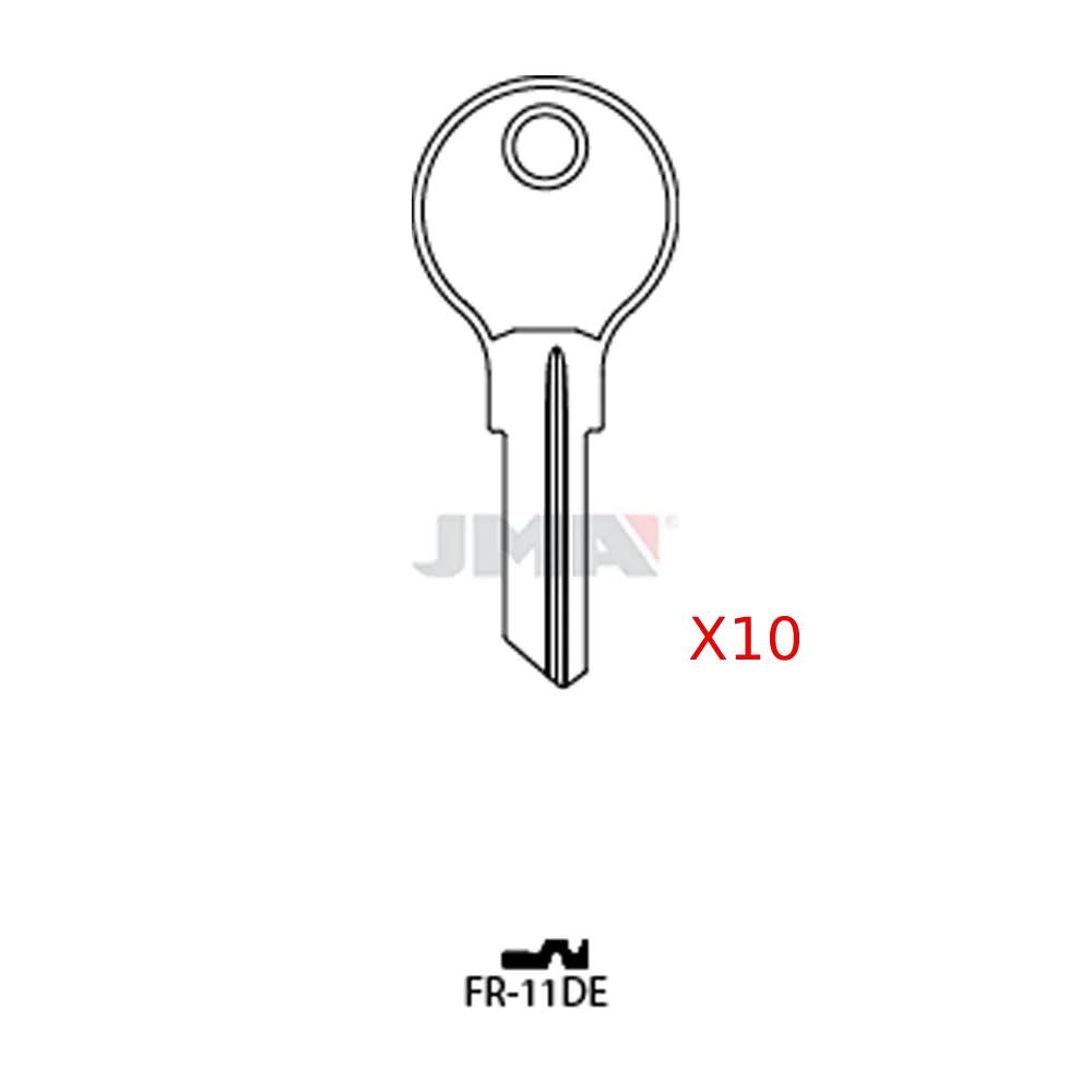 JMA FR-11DE / FR2 / L54G 6-Wafer Fort CompX Brass Key (Pack of 10)