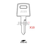 JMA HOND-4D / HD74 / HD63 / X84 Honda Motorcycle Key (Pack of 10)