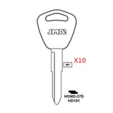 Honda Acura Key Blank - HD101 / HOND-37D (Packs of 10)