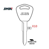 Honda Acura Key Blank - HD101 / HOND-37D (Packs of 10)