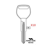 Honda Acura Key Blank - HD103 / HOND-16DE (Packs of 10)