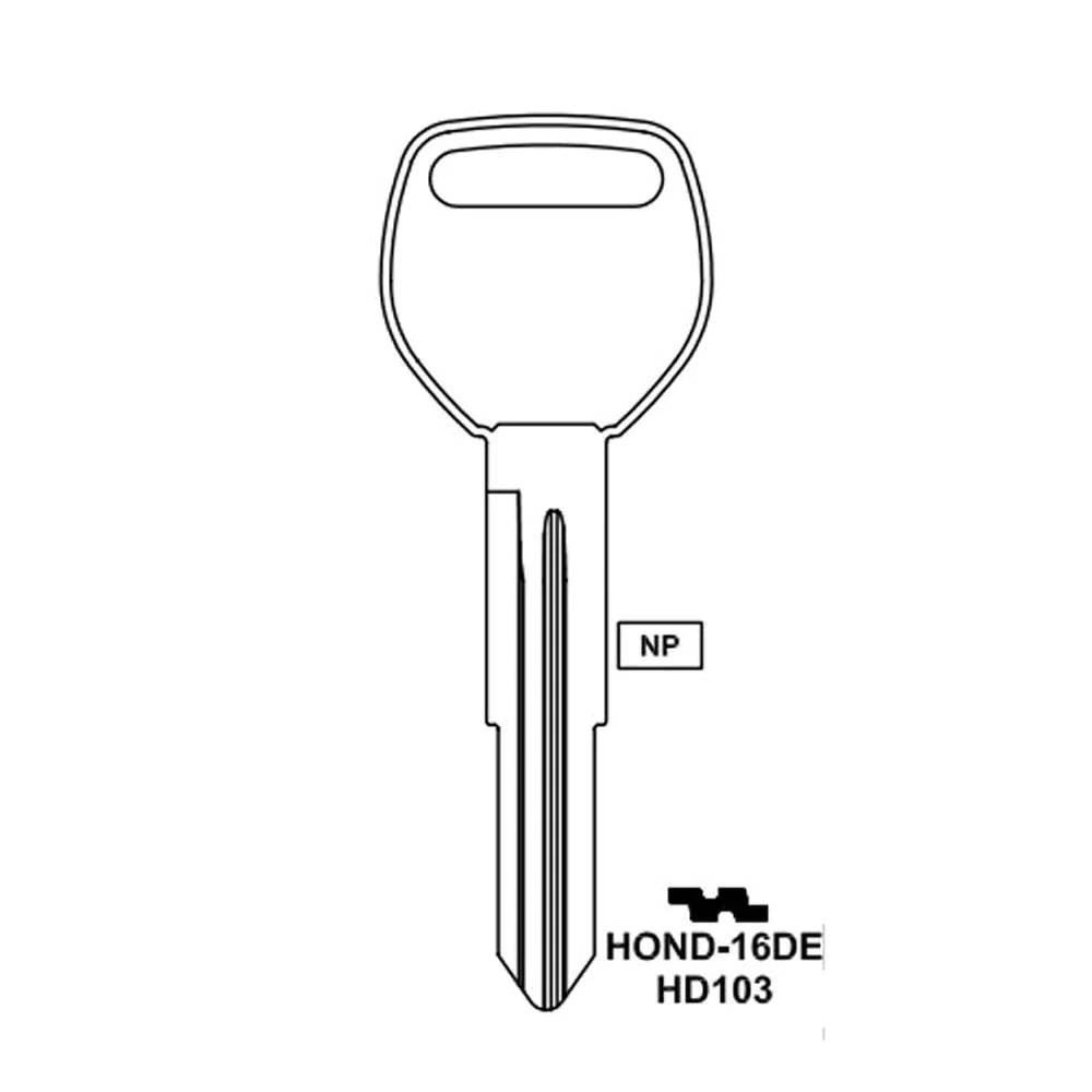 Honda Acura Key Blank - HD103 / HOND-16DE